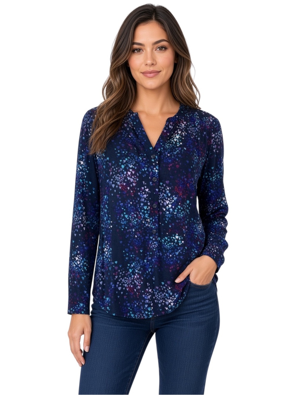 Bass long sleeve heart top